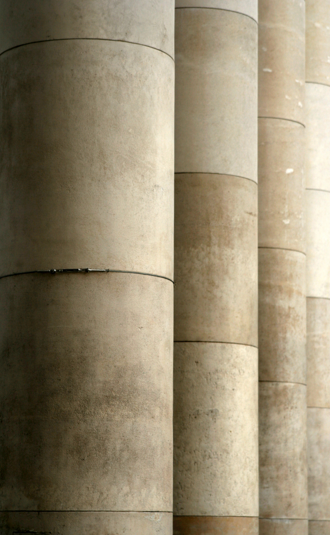 stone pillars at the palais de tokyo in paris, france